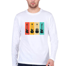 Load image into Gallery viewer, Guitar Full Sleeves T-Shirt for Men-White-Ektarfa.online
