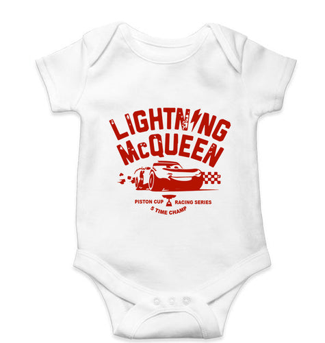 Lightning McQueen Romper For Baby Boy/Girl-White-Ektarfa.online