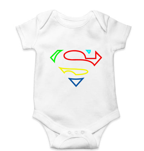 Superman Superhero Kids Romper For Baby Boy/Girl-0-5 Months(18 Inches)-White-Ektarfa.online