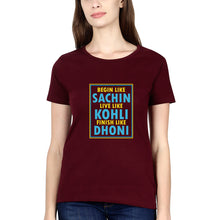 Load image into Gallery viewer, CRICKET Sachin Kohli Dhoni T-Shirt for Women-Ektarfa.online
