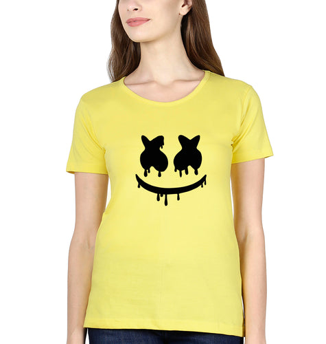 Marshmello T-Shirt for Women-Yellow-Ektarfa.online