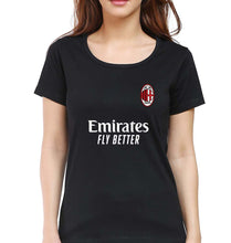 Load image into Gallery viewer, A.C. Milan 2021-22 T-Shirt for Women-Black-Ektarfa.online

