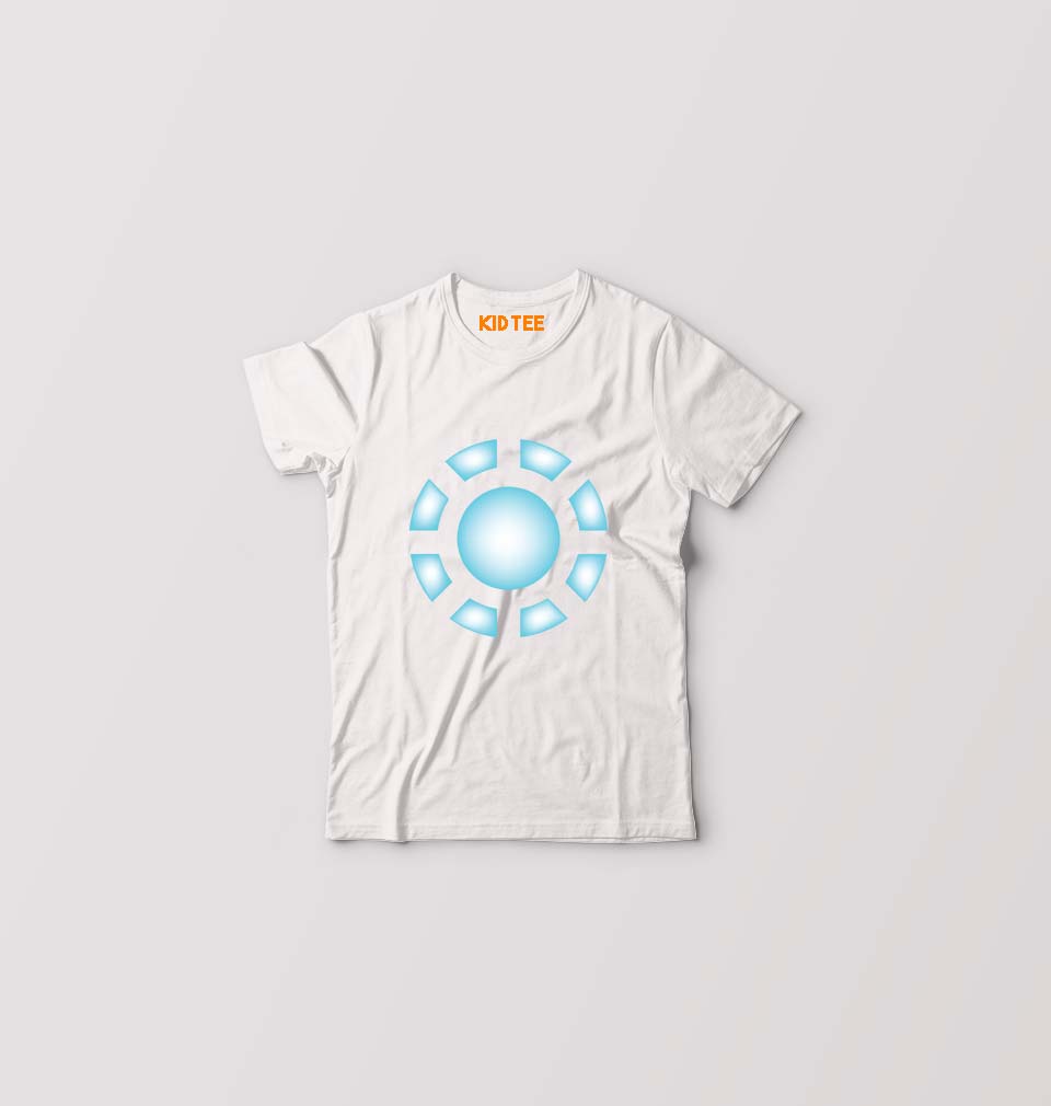 ARC REACTOR Iron Man Superhero Kids T-Shirt for Boy/Girl-White-Ektarfa.online