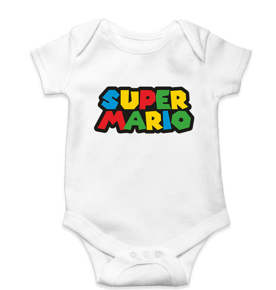 Super Mario Kids Romper For Baby Boy/Girl-White-Ektarfa.online