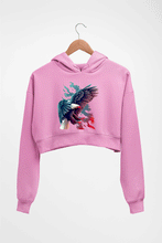 Load image into Gallery viewer, Eagle Crop HOODIE FOR WOMEN-Light Baby Pink-Ektarfa.online
