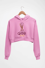 Load image into Gallery viewer, FIFA World Cup Qatar 2022 Crop HOODIE FOR WOMEN-Light Baby Pink-Ektarfa.online
