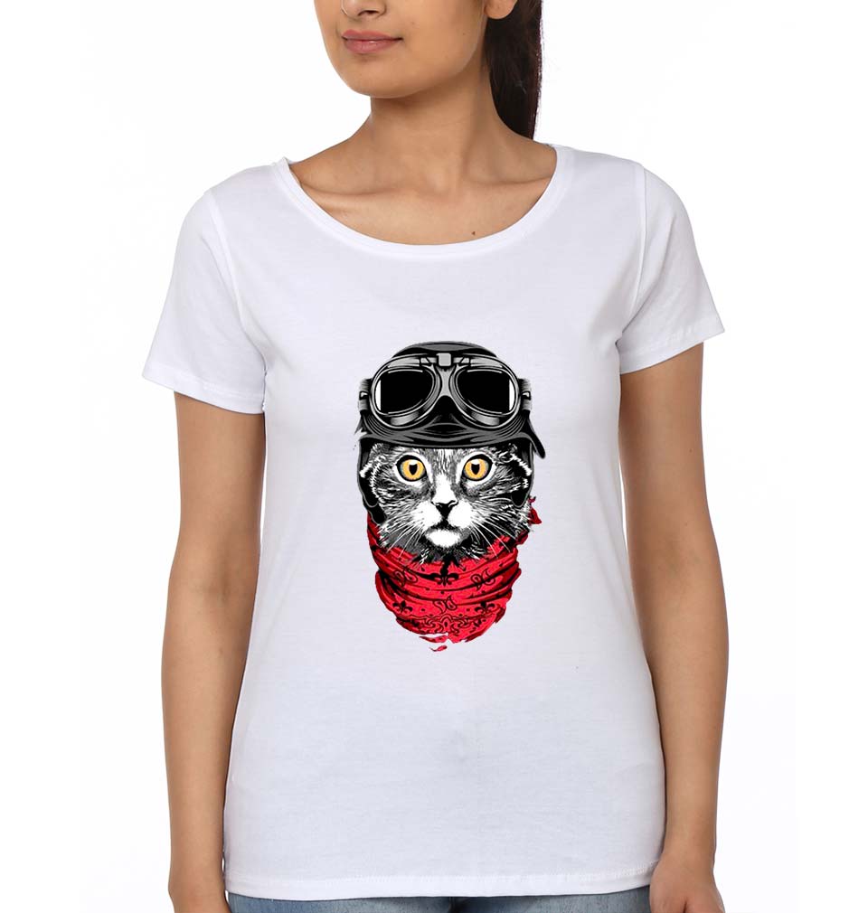 Cat T-Shirt for Women-White-Ektarfa.online
