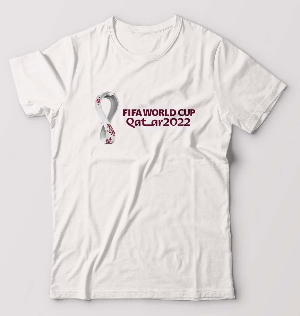 FIFA World Cup Qatar 2022 T-Shirt for Men-S(38 Inches)-White-Ektarfa.online