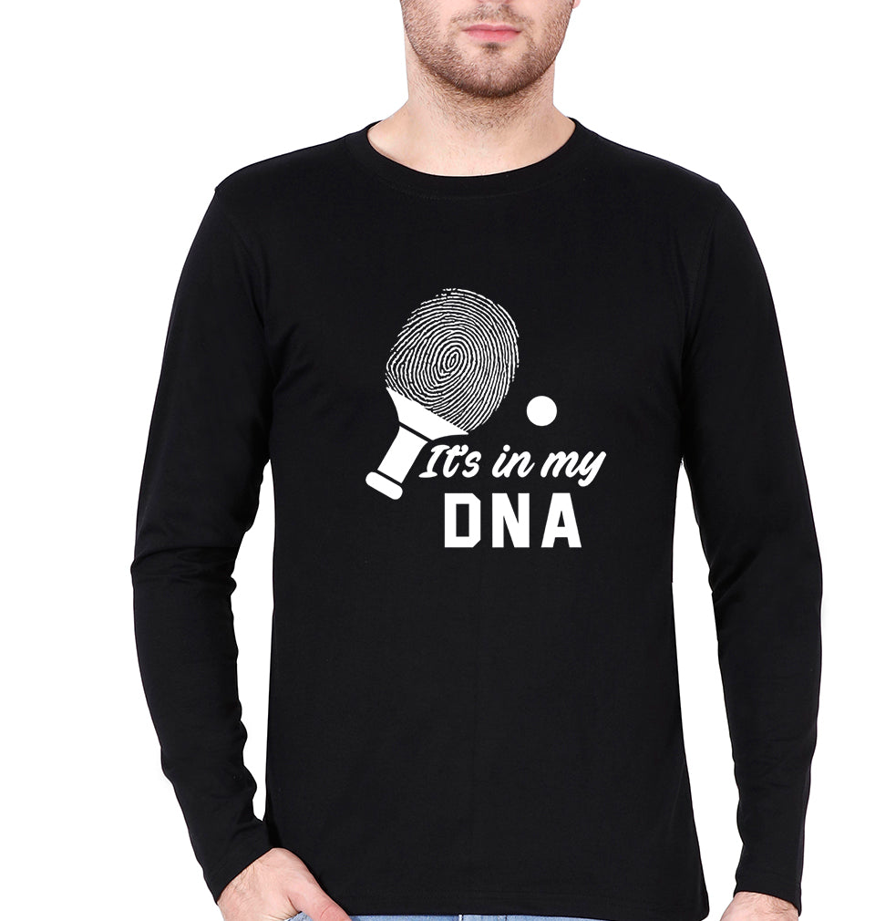 Table Tennis (TT) DNA Full Sleeves T-Shirt for Men-Black-Ektarfa.online