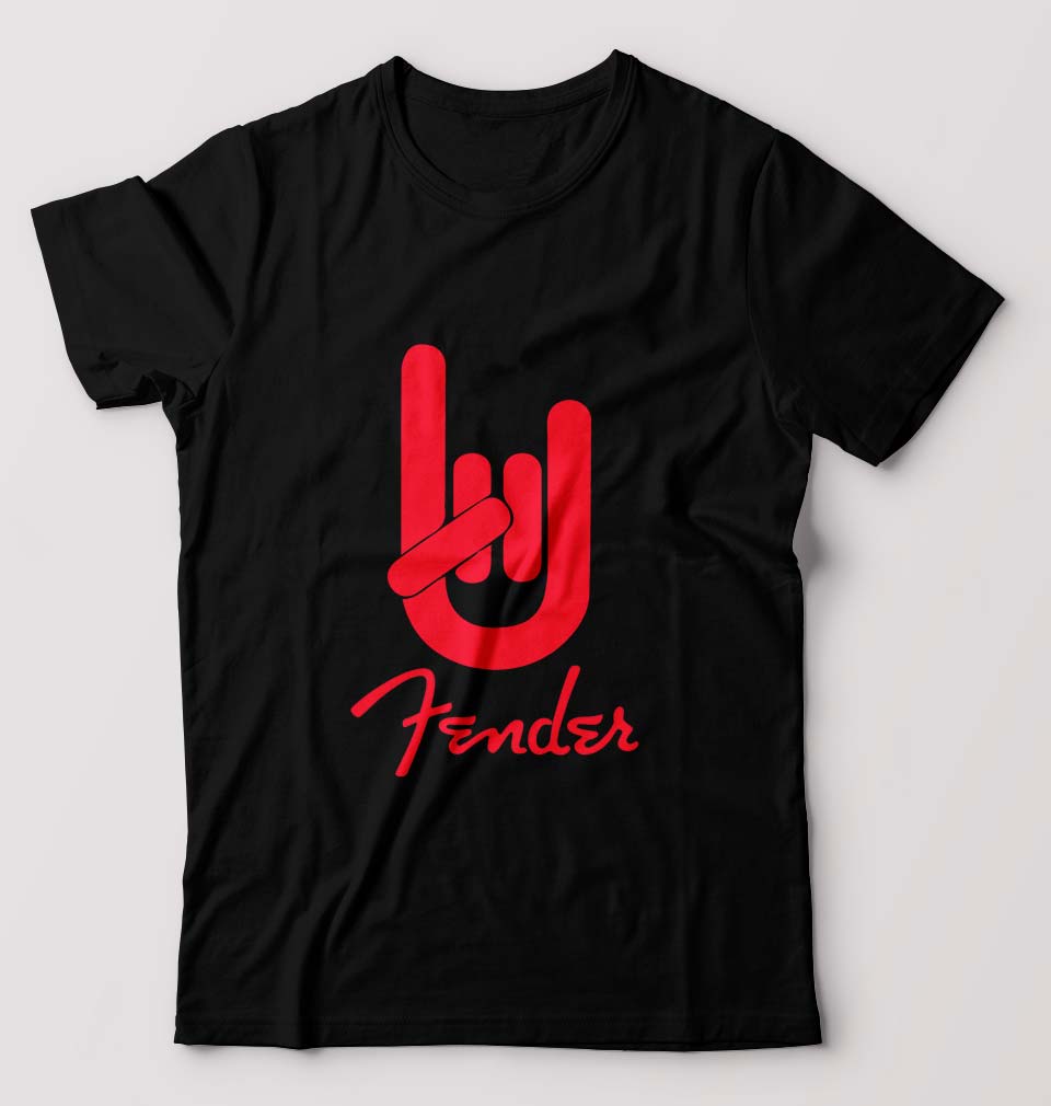 Fender Rock Hand T-Shirt for Men-Black-Ektarfa.online