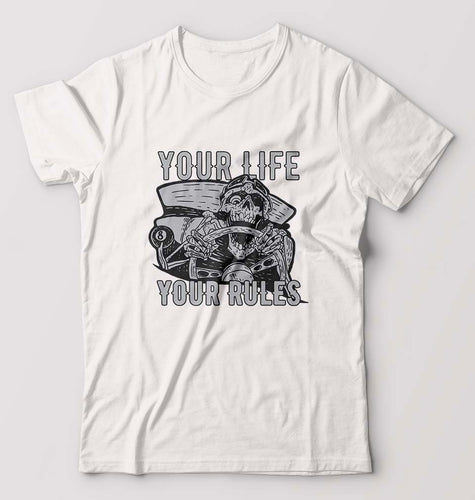 Skull T-Shirt for Men-White-Ektarfa.online