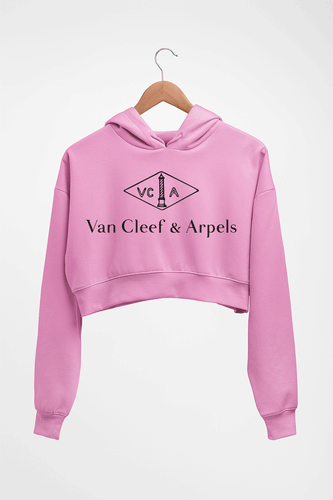 Van Cleef & Arpels Crop HOODIE FOR WOMEN-Light Baby Pink-Ektarfa.online