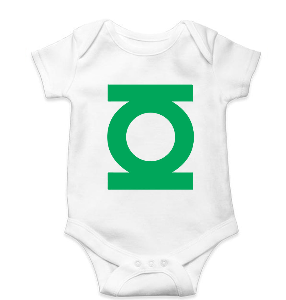 Green Lantern Superhero Kids Romper For Baby Boy/Girl-White-Ektarfa.online