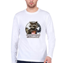 Load image into Gallery viewer, Rocket Raccoon Full Sleeves T-Shirt for Men-White-Ektarfa.online
