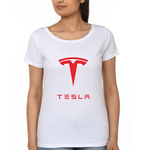 Load image into Gallery viewer, Tesla T-Shirt for Women-White-Ektarfa.online
