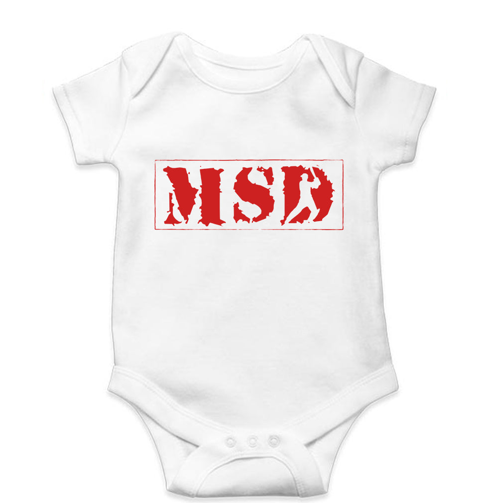 MS Dhoni (MSD) Kids Romper For Baby Boy/Girl-White-Ektarfa.online