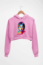 Load image into Gallery viewer, John Lennon Crop HOODIE FOR WOMEN-Light Baby Pink-Ektarfa.online
