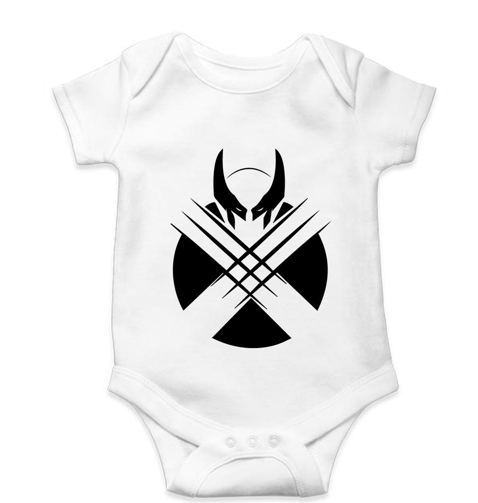 Wolverine Kids Romper For Baby Boy/Girl-0-5 Months(18 Inches)-White-Ektarfa.online