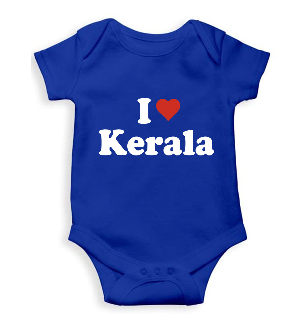 I Love Kerala Kids Romper For Baby Boy/Girl-0-5 Months(18 Inches)-Royal Blue-Ektarfa.online