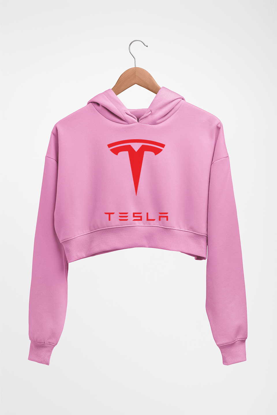 Tesla Crop HOODIE FOR WOMEN-Light Baby Pink-Ektarfa.online