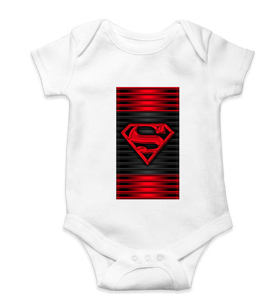 Superman Superhero Kids Romper For Baby Boy/Girl-0-5 Months(18 Inches)-White-Ektarfa.online