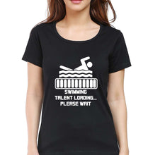 Load image into Gallery viewer, Swimming T-Shirt for Women-Black-Ektarfa.online
