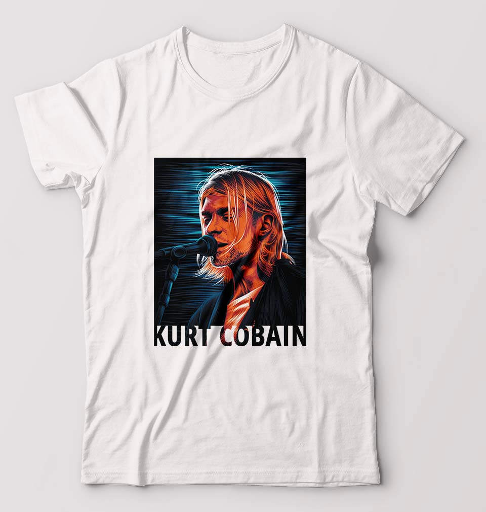 Kurt Cobain T-Shirt for Men-White-Ektarfa.online
