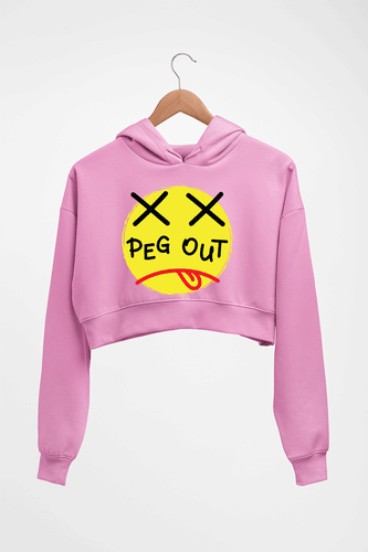 Peg Out Crop HOODIE FOR WOMEN-Light Baby Pink-Ektarfa.online