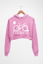 Load image into Gallery viewer, Cycloholic Crop HOODIE FOR WOMEN-Light Baby Pink-Ektarfa.online

