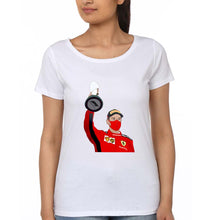 Load image into Gallery viewer, Sebastian Vettel F1 T-Shirt for Women-White-Ektarfa.online

