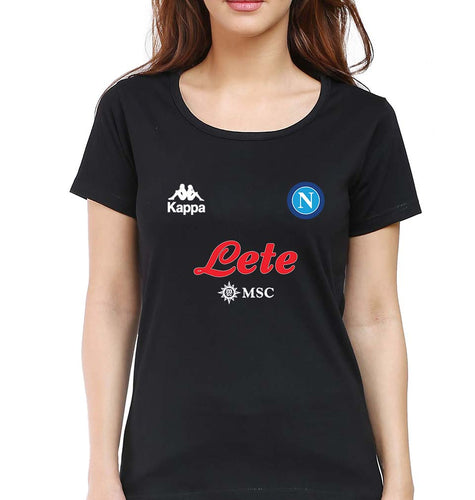 Napoli 2021-22 T-Shirt for Women-Black-Ektarfa.online