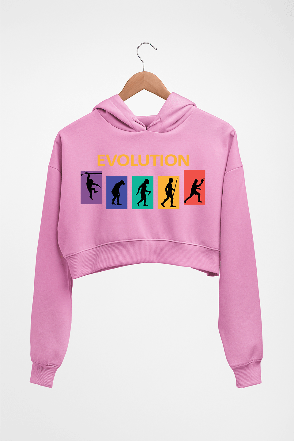 Table Tennis (TT) Evolution Crop HOODIE FOR WOMEN-Light Baby Pink-Ektarfa.online