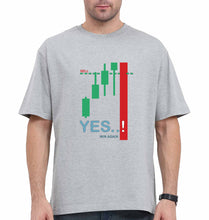 Load image into Gallery viewer, Share Market(Stock Market Oversized T-Shirt for Men-Grey-Ektarfa.online

