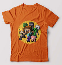 Load image into Gallery viewer, Minecraft T-Shirt for Men-Orange-Ektarfa.online
