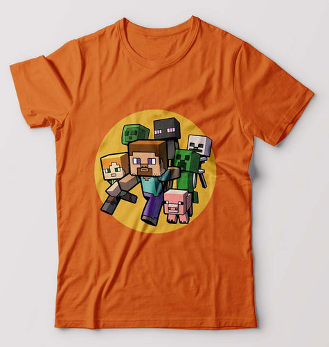 Minecraft T-Shirt for Men-Orange-Ektarfa.online
