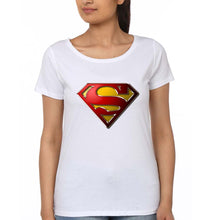 Load image into Gallery viewer, Superman Superhero T-Shirt for Women-White-Ektarfa.online
