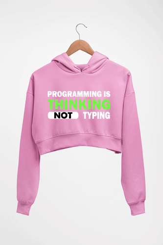 Programmer Crop HOODIE FOR WOMEN-Light Baby Pink-Ektarfa.online