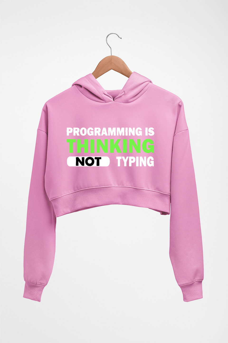 Programmer Crop HOODIE FOR WOMEN-Light Baby Pink-Ektarfa.online