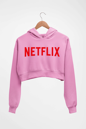 Netflix Crop HOODIE FOR WOMEN-Light baby pink-Ektarfa.online