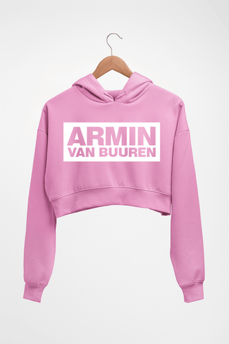 Armin Van Buuren Crop HOODIE FOR WOMEN-Light Baby Pink-Ektarfa.online