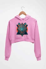 Load image into Gallery viewer, Fox Wolf Crop HOODIE FOR WOMEN-Light Baby Pink-Ektarfa.online
