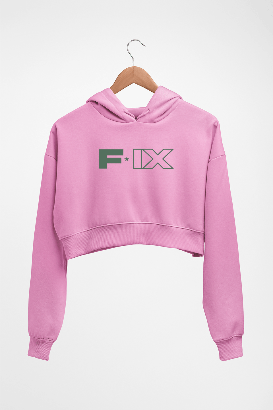 FORCE IX Akshay Kumar Crop HOODIE FOR WOMEN-Light Baby Pink-Ektarfa.online