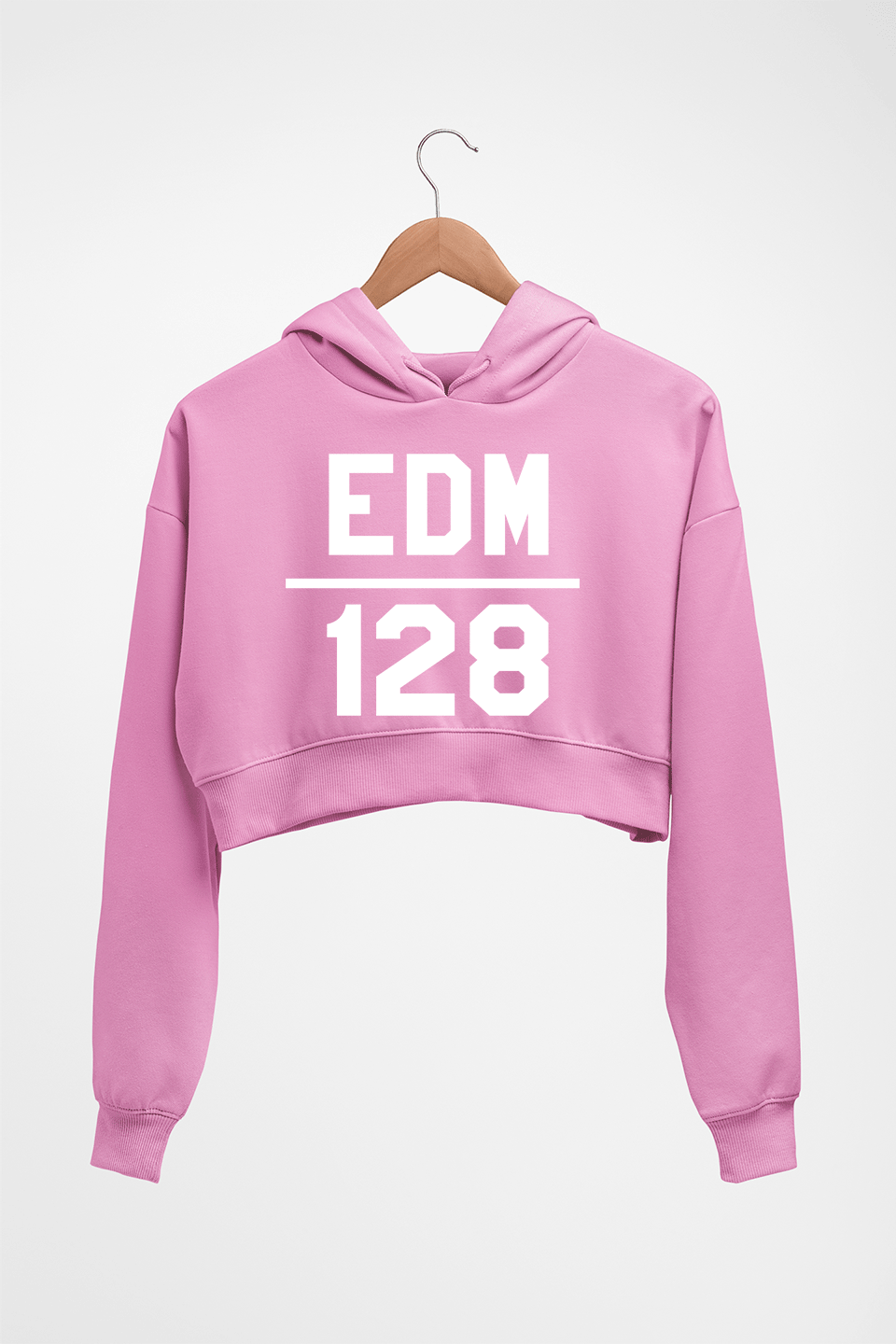 EDM Crop HOODIE FOR WOMEN-Light Baby Pink-Ektarfa.online