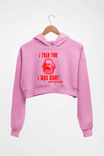 Load image into Gallery viewer, Karl Marx Crop HOODIE FOR WOMEN-Light Baby Pink-Ektarfa.online
