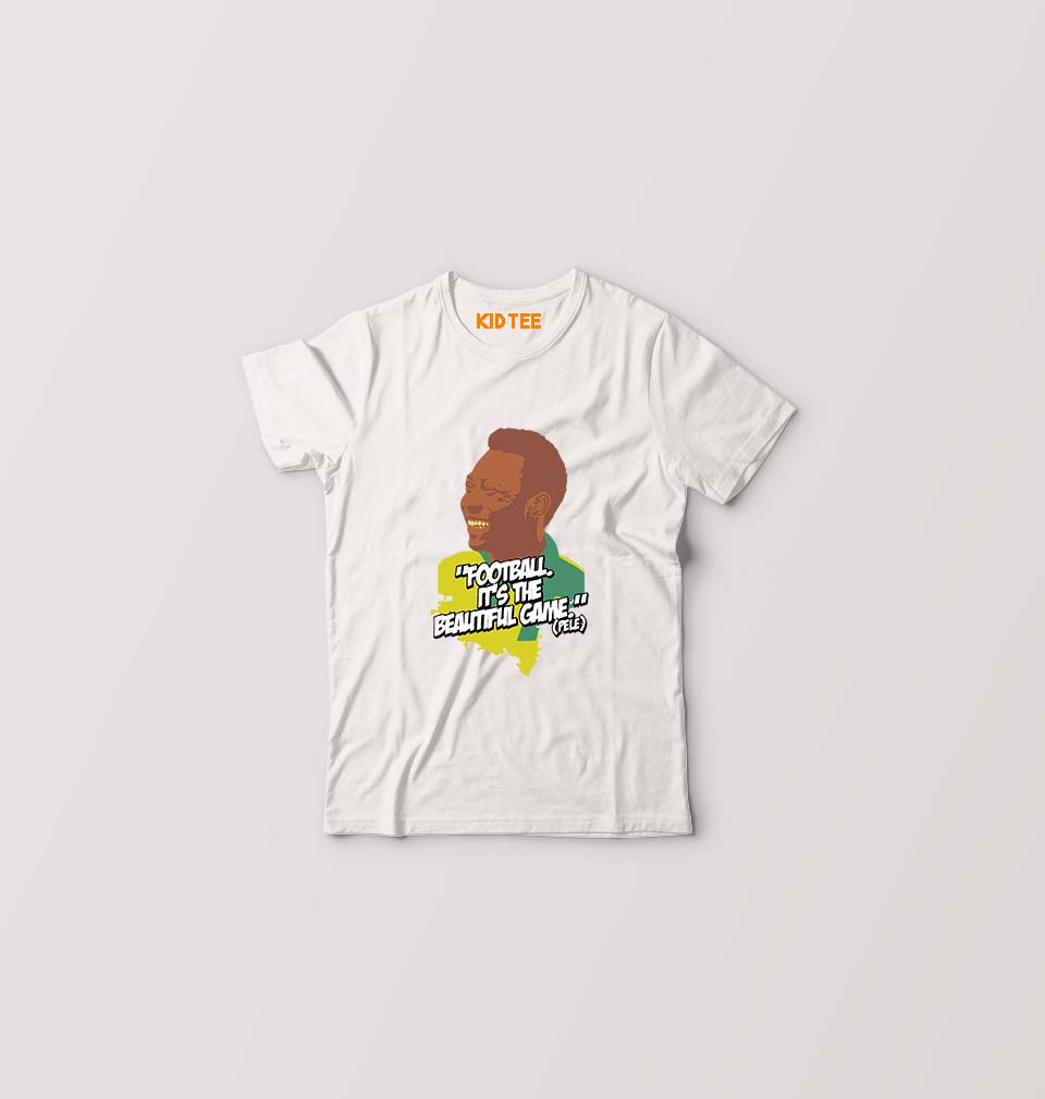 Pele Kids T-Shirt for Boy/Girl-White-Ektarfa.online