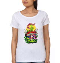 Load image into Gallery viewer, Trippy Psychedelic Weed Stoned T-Shirt for Women-White-Ektarfa.online
