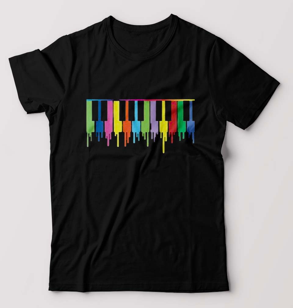 Piano T-Shirt for Men-Black-Ektarfa.online