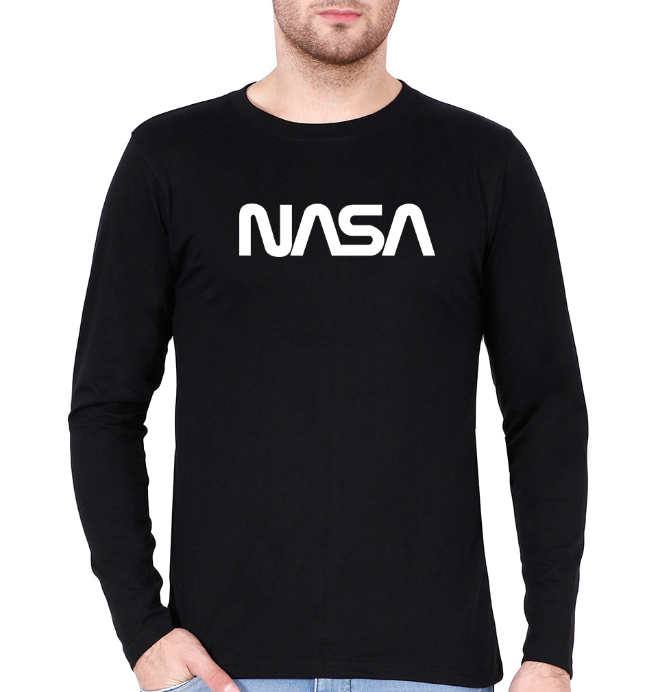 Nasa Full Sleeves T-Shirt for Men-Black-Ektarfa.online