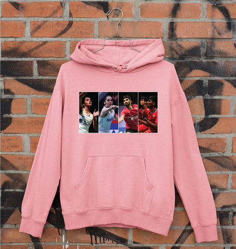 Badminton Players Unisex Hoodie for Men/Women-Light Pink-Ektarfa.online