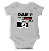 Load image into Gallery viewer, don&#39;t make me shoot u Kids Romper For Baby Boy/Girl-0-5 Months(18 Inches)-Grey-Ektarfa.online
